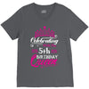 Celebrating With the 5th Birthday Queen V-Neck Tee