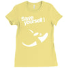 save yourself Ladies Fitted T-Shirt