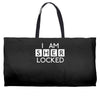 i am sher locked Weekender Totes