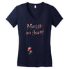 Muggle On Board Floral Women's V-Neck T-Shirt