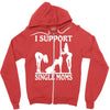 i support single moms Zipper Hoodie
