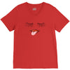 Eyelash And Lips V-Neck Tee