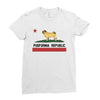 colifornia republic parody pugfornia republic Ladies Fitted T-Shirt