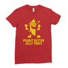 peanut butter jelly time banana Ladies Fitted T-Shirt