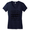 dreaming about pumpkin spice hayrides footbal falling leaves family ti Women's V-Neck T-Shirt
