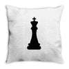 Chess King and Pawn Throw Pillow