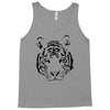 white tiger black print Tank Top