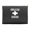 orgasm donor funny Accessory Pouches