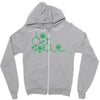 thc pot leaf molecule Zipper Hoodie