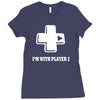 i'm with player two Ladies Fitted T-Shirt