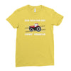 case ih red tractor boy comin' through Ladies Fitted T-Shirt