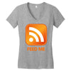 rss feed me Women's V-Neck T-Shirt