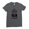 All i Need is Love A Camera Ladies Fitted T-Shirt