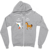 my girl friend your girlfriend unicorn Zipper Hoodie