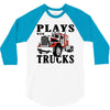 plays with trucks family matching 3/4 Sleeve Shirt