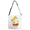 fractal comic book guy Adjustable Strap Totes