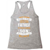 Super Cool Father Of A Freaking Awesome Son Racerback Tank