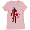 captain america flag abstract Ladies Fitted T-Shirt
