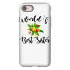 world's best sister with flowers iPhone 8