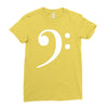 bass clef hat Ladies Fitted T-Shirt