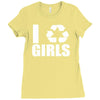 i recycle girls  funny Ladies Fitted T-Shirt
