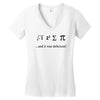 i ate sum pi t shirt s m l xl 2xl 3xl funny nerdy geeky college awesom Women's V-Neck T-Shirt