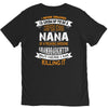 Super Cool Nana Of A Freaking Awesome Granddaughter V-Neck Tee