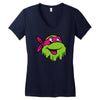 raph   tmnt facemelt Women's V-Neck T-Shirt