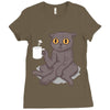 catffeinated Ladies Fitted T-Shirt