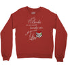 she reads books to live book lover Crewneck Sweatshirt