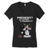 anxious cat Women's V-Neck T-Shirt
