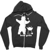 bear grills bbq funny Zipper Hoodie