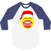 santa laughing smiley 3/4 Sleeve Shirt