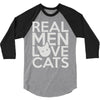 real men love cats 3/4 Sleeve Shirt