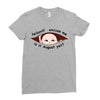 August Peeking Out Asian Baby Boy Ladies Fitted T-Shirt
