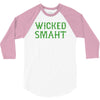 wicked smaht funny 3/4 Sleeve Shirt
