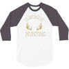 i'd rather be hunting deer antlers ammo hunt gear merica cool 3/4 Sleeve Shirt