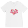 Jet'aime Flower Heart V-Neck Tee