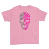 two coloured patterned skull   mens funny Youth Tee