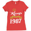 kings are born in 1987 Ladies Fitted T-Shirt