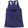 August Girl Facts Virgo Racerback Tank
