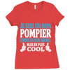 papa pompier Ladies Fitted T-Shirt