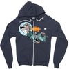 astronaut dog Zipper Hoodie