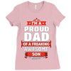 proud dad son Ladies Fitted T-Shirt