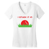 disc golf dirty sex joke pun ground penetration Women's V-Neck T-Shirt