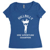 hillbilly hog wrestling champ Women's Triblend Scoop T-shirt