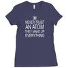 an atom Ladies Fitted T-Shirt