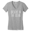 breath in the ocean Women's V-Neck T-Shirt