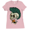 skull punk style Ladies Fitted T-Shirt