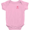 Pixeled Pink Ribbon Baby Onesie